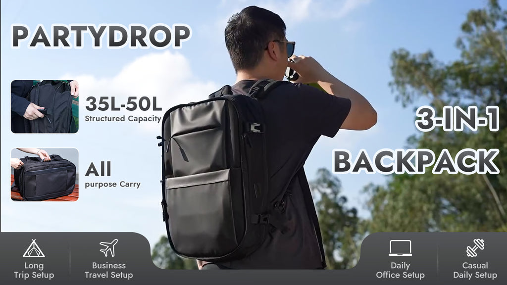 PartyDrop:3-in-1 Backpack That Transforms & Travels With You